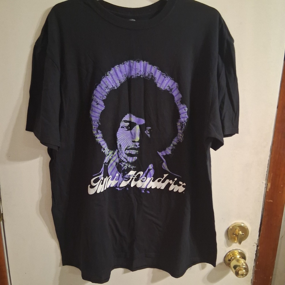 Jimi Hendrix Shirt Men's XXL 2XLCrew Neck Short Sleeve Front Graphic‎ Music Rock